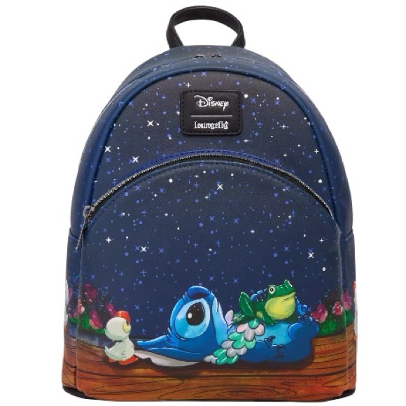 Loungefly Disney Stitch Looking at the Stars Mini Backpack NWT Duck Frog Friend main image 4
